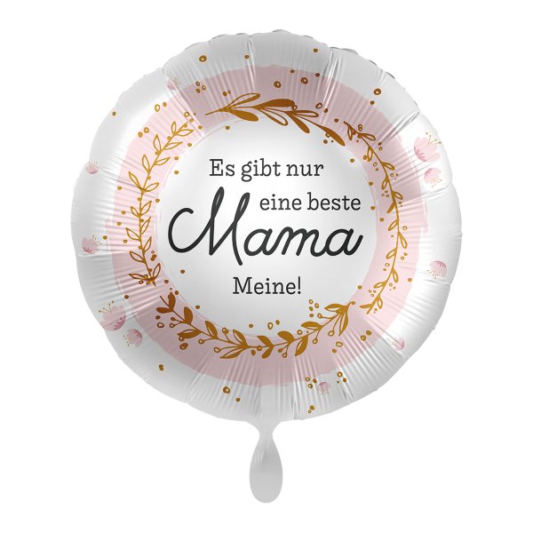 Folienballon Beste Mama 43cm rund rosa