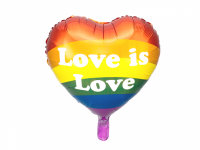 Folienballon Herz regenbogenfarben Love is Love 45cm