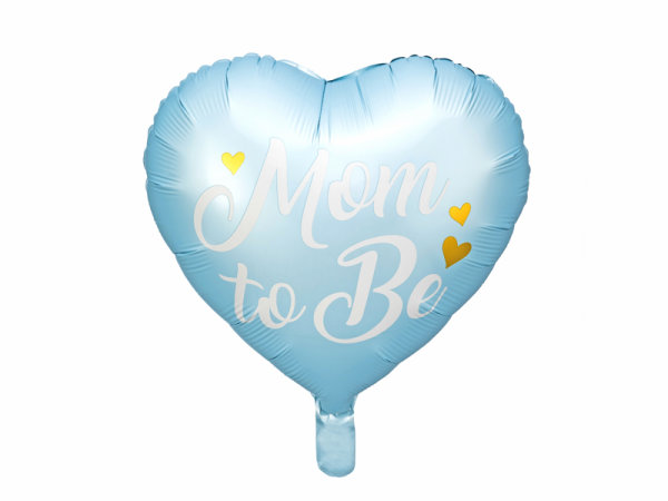 Folienballon Herz hellblau Mom to Be 45cm