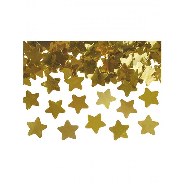 Partypopper Konfetti Sterne gold metallic 40cm