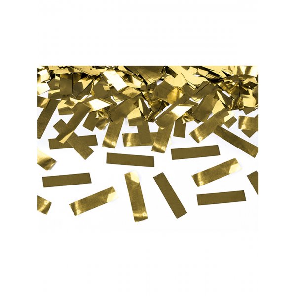 Partypopper Konfetti Streifen gold metallic 40cm