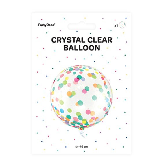 Deco Bubble Ballon Punkte bunt 40cm