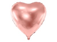 Folienballon Herz rosegold 72x73cm