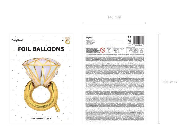 Folienballon Ring 60x95cm