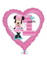 Folienballon Herz rosa Nr. 1 Minnie Mouse 43cm