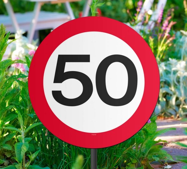 Gartenaufsteller 50 Trafficsign
